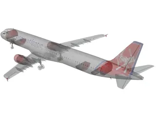 Airbus A321 Virgin Atlantic 3D Model
