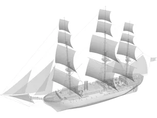 Turk Ship 3D Model