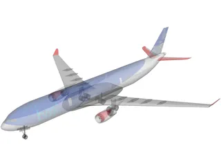 Airbus A330 BMI 3D Model