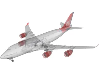 Boeing 747 Virgin Atlantic 3D Model