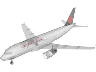 Airbus A320-200 Air Canada 3D Model