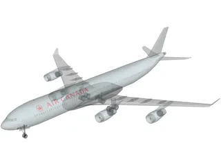 Airbus A340-300 Air Canada 3D Model