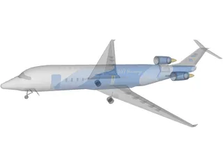 Bombardier CRJ-100 Jazz Airways 3D Model