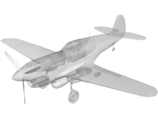 Curtiss P-40 3D Model