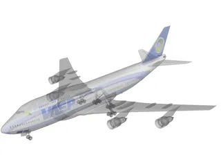 Boeing 747-400 VASP Brasil 3D Model