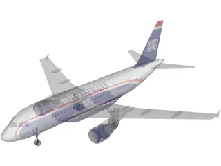 Airbus A319 U.S. Airways 3D Model