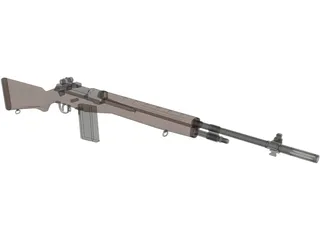 M14 Rifle 3D Model