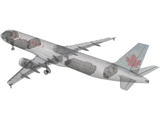 Airbus A321 Air Canada 3D Model