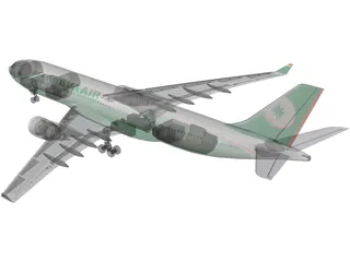 Airbus A330-200 Eva Air 3D Model