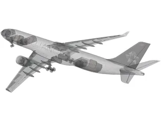 Airbus A330-300 Thai 3D Model