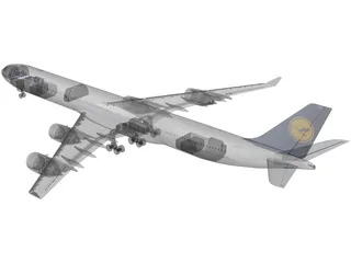 Airbus A340-600 Lufthansa 3D Model