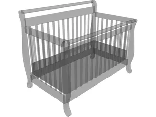 Baby Crib 3D Model