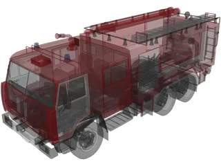 Kamaz Fire Truck 3D Model