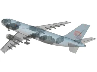 Airbus A300-600 Korean Air 3D Model