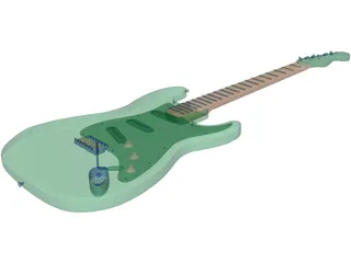 Fender Stratocaster Guitar 3D Model