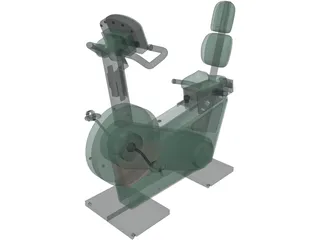 Exercise Bike Recline XT 3D Model