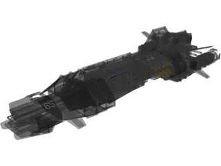 H.M.S.S. Thunderchild Space Ship 3D Model