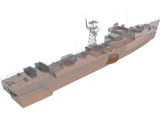 Mirka II Frigate 3D Model