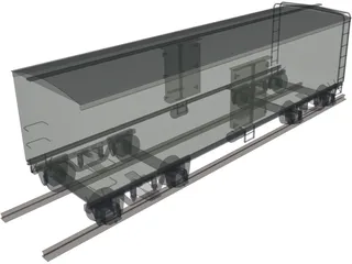 Canadian Box Baggage Car 3D Model