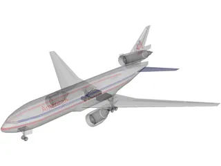 McDonnell Douglas DC-10 American Airlines 3D Model