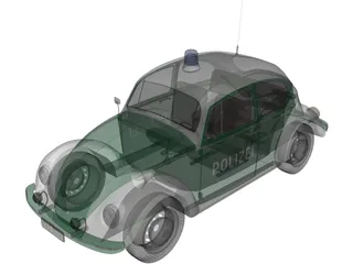 Volkswagen Beetle German Police 3D Model