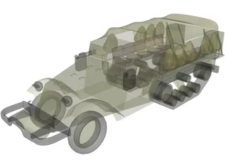 M3 Hulftruck 3D Model