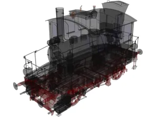 Steam Locomotive 3D Model