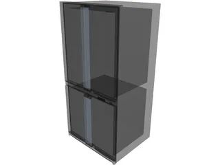 Refrigerator Sharp SJ F77PCS 3D Model