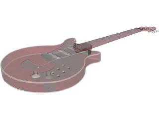 Brian May Red Special Guitar 3D Model