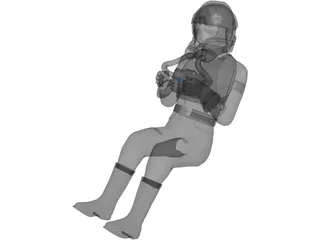 Air Force Pilot 3D Model