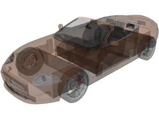 Jaguar XKR Convertible (2007) 3D Model