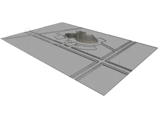 Exhibition Building 3D Model