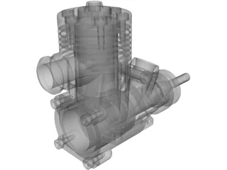 RC Engine Model 2cc 3D Model