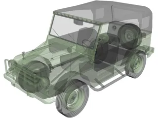 Volkswagen German Military Car 3D Model