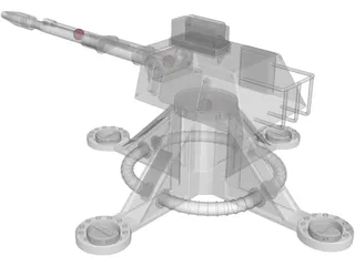 105mm Turret 3D Model