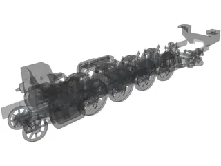 Train Chassis Detailed 3D Model