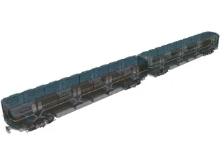 Underground Moscow Train 3D Model