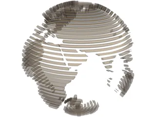 Globe World Map 3D Model