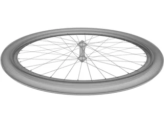 Front Wheel Bicycle 28 3D Model