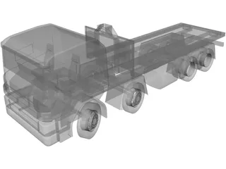 Scania 124 Military Protected 3D Model