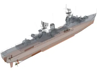 Destroyer Friesland (1958) 3D Model