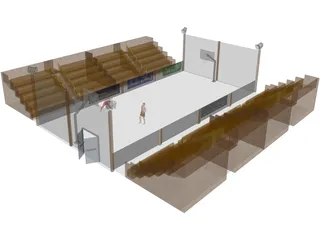 Basketball Court 3D Model