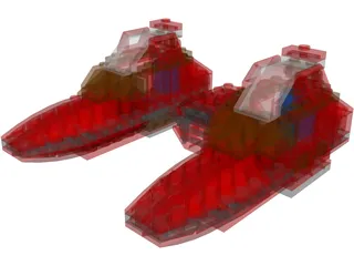 LEGO Twin Pod Cloud Car 3D Model
