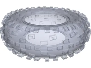 Tire 12x6 inch 3D Model