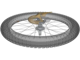 Wheel Bike Front 3D Model