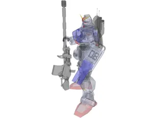 Gundam Ground Type 3D Model