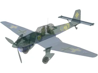 Junkers Ju 87B-1 Stuka 3D Model