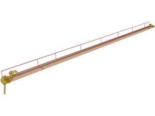 Grain Conveyor Belt 3D Model