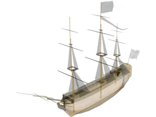 Galleon 3D Model