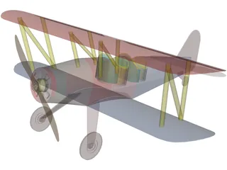 Mickys Doppeldecker Airplane 3D Model